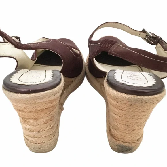 🎀5/$25🎀 FRANCO SARTO Queen Chocolate Brown Wedge Size 6.5 - Picture 2 of 10